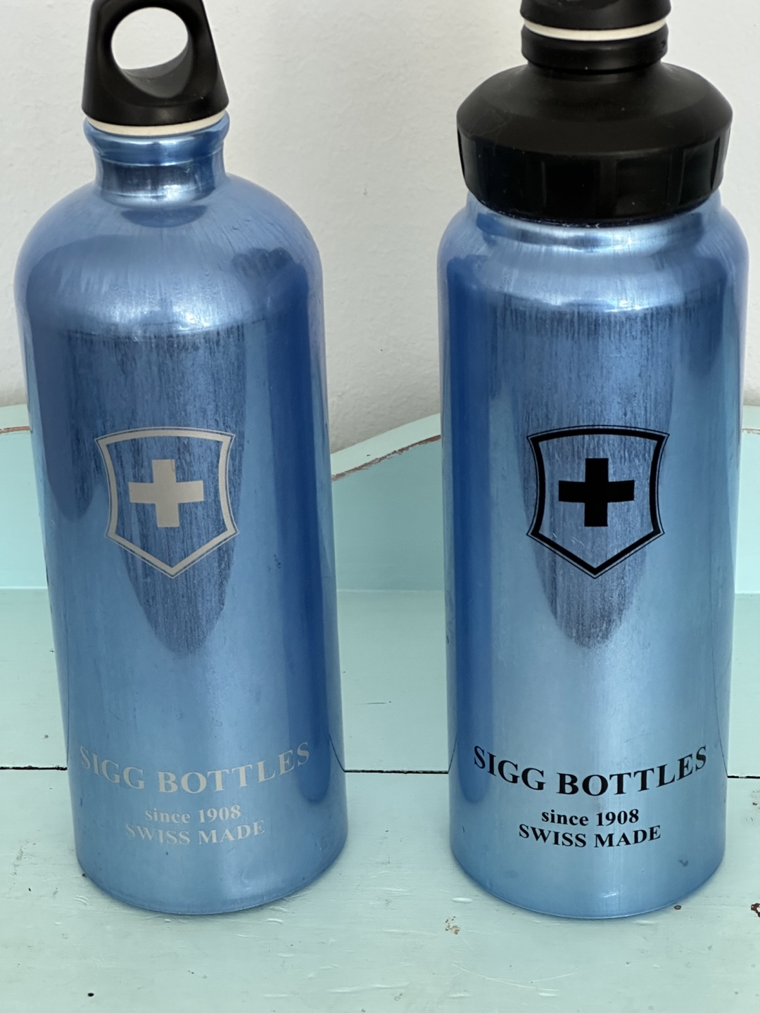 Pair of SIGG Bottles - Light Blue - Swiss Made