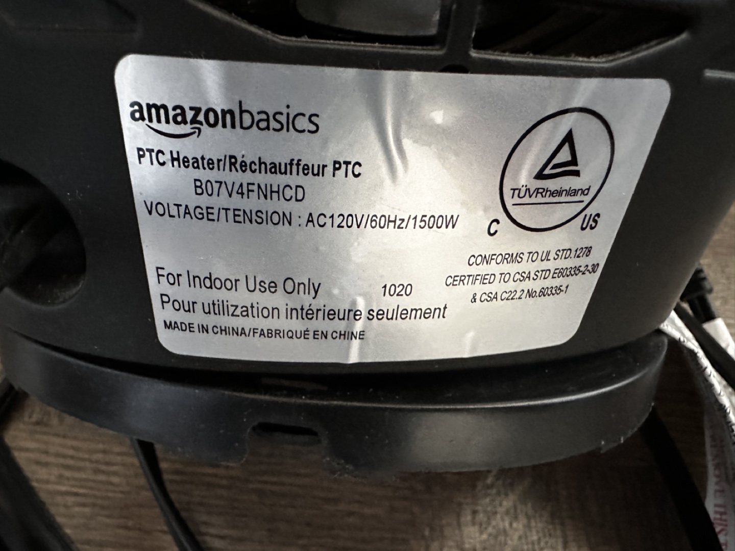 Amazon Basics PTC Heater - photo 2