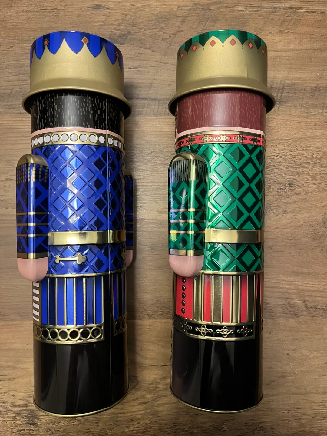 Pair of Nutcracker Christmas Tins. Made in the UK image indicator(2)