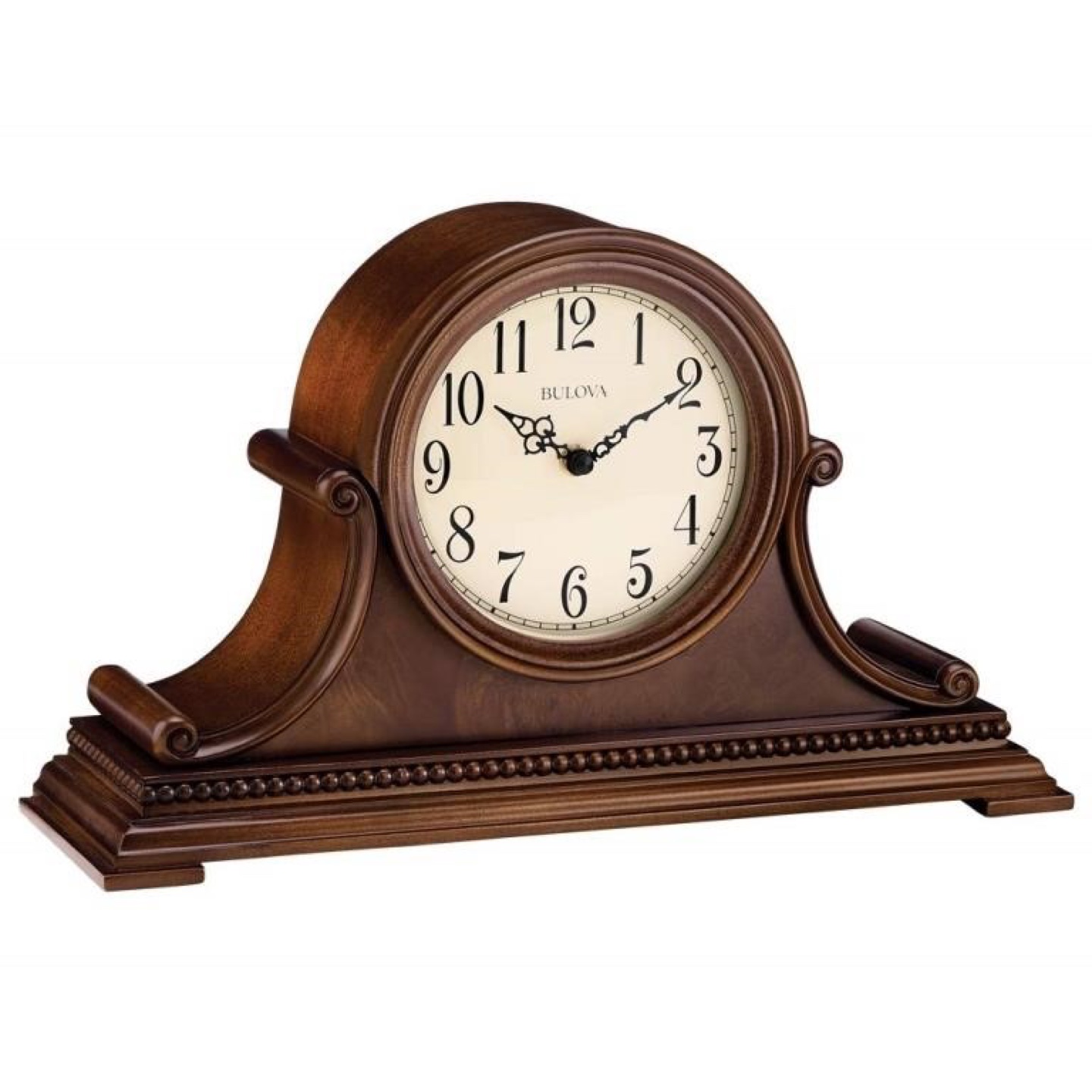 Bulova Mantel Clock 🏈 Dark Wood Finish - photo 2