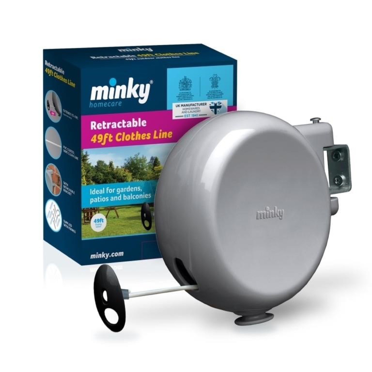 Minky Homecare 🏈 49ft Retractible Clothesline