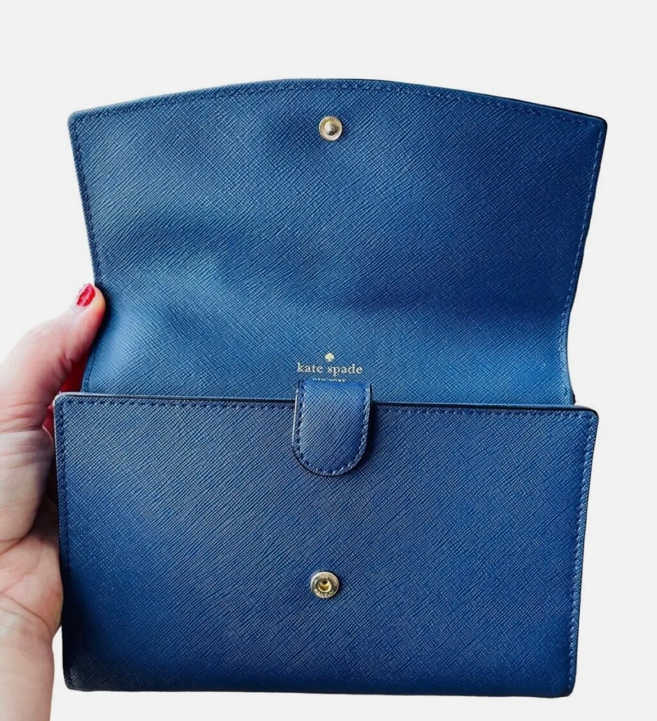 Kate Spade New York Blue Leather Crossbody Wallet image indicator(3)