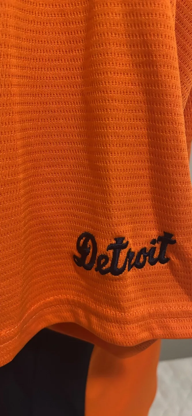 Detroit Tigers Orange Majestic Cooperstown Collection Jersey image indicator(8)