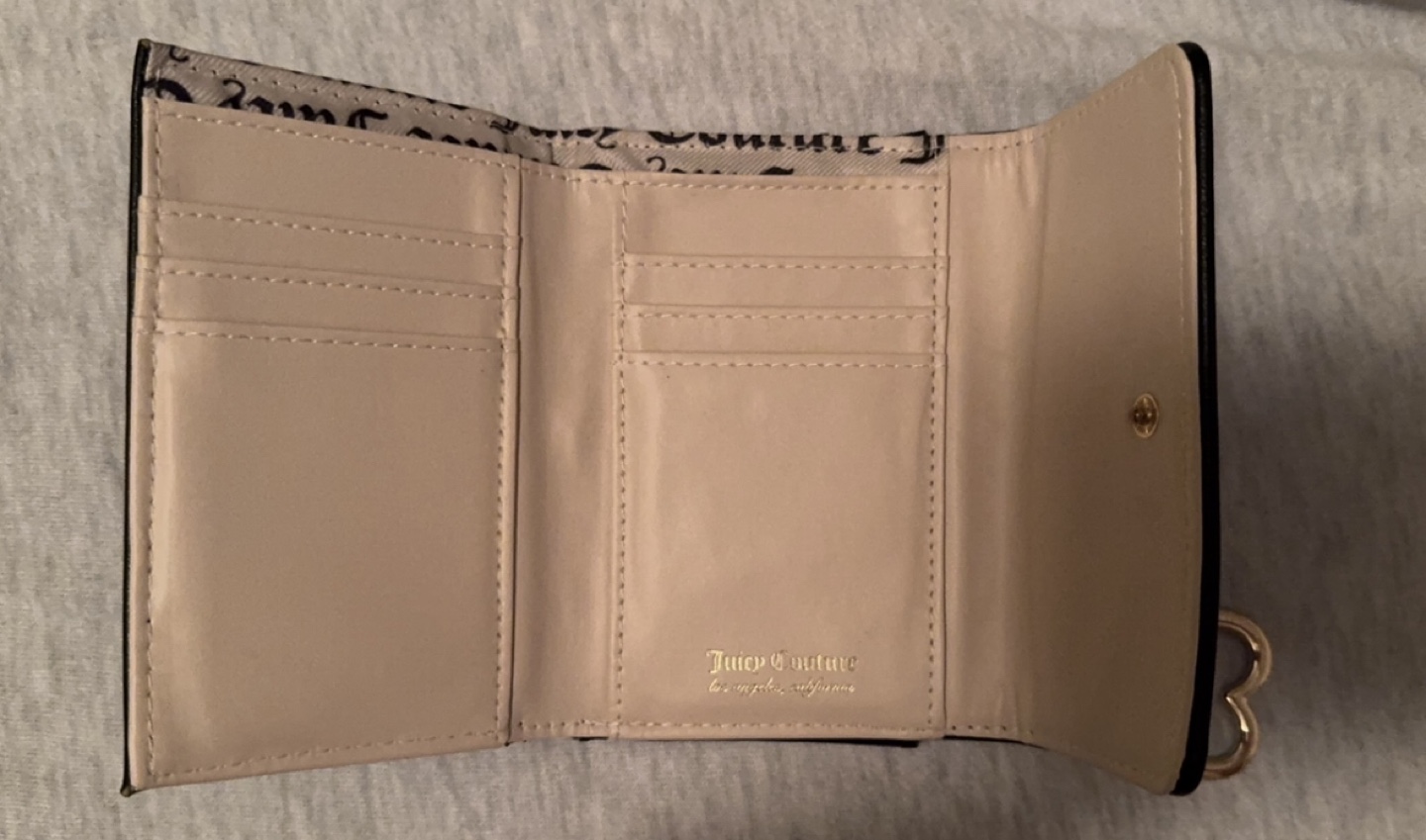 Juicy Couture Black Quilted Mini Wallet with Heart Charm - photo 3