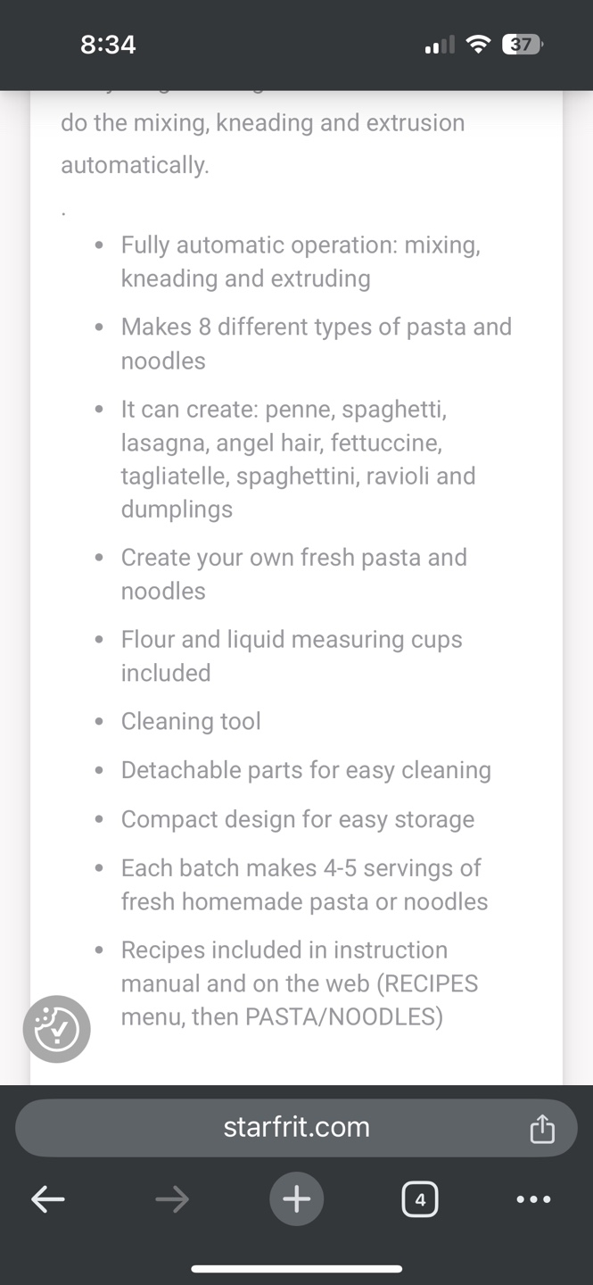 Starfrit Electric Pasta & Noodle Maker - photo 3