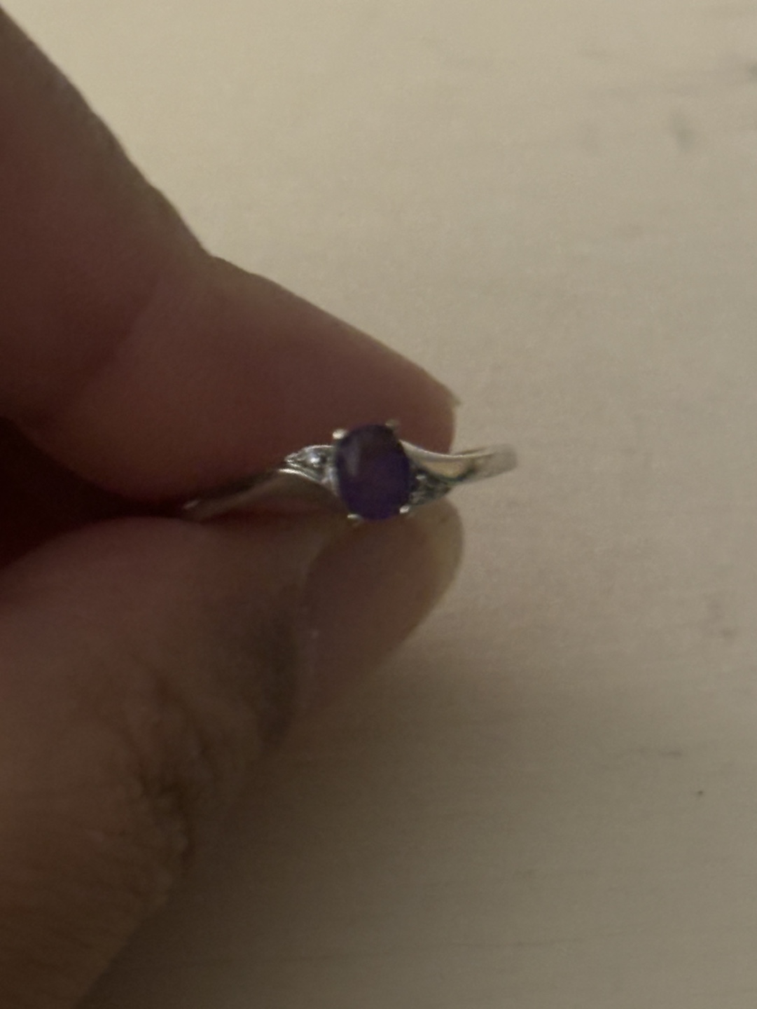 Ben Moss - Amethyst ring with accent - Sterling silver band - photo 2