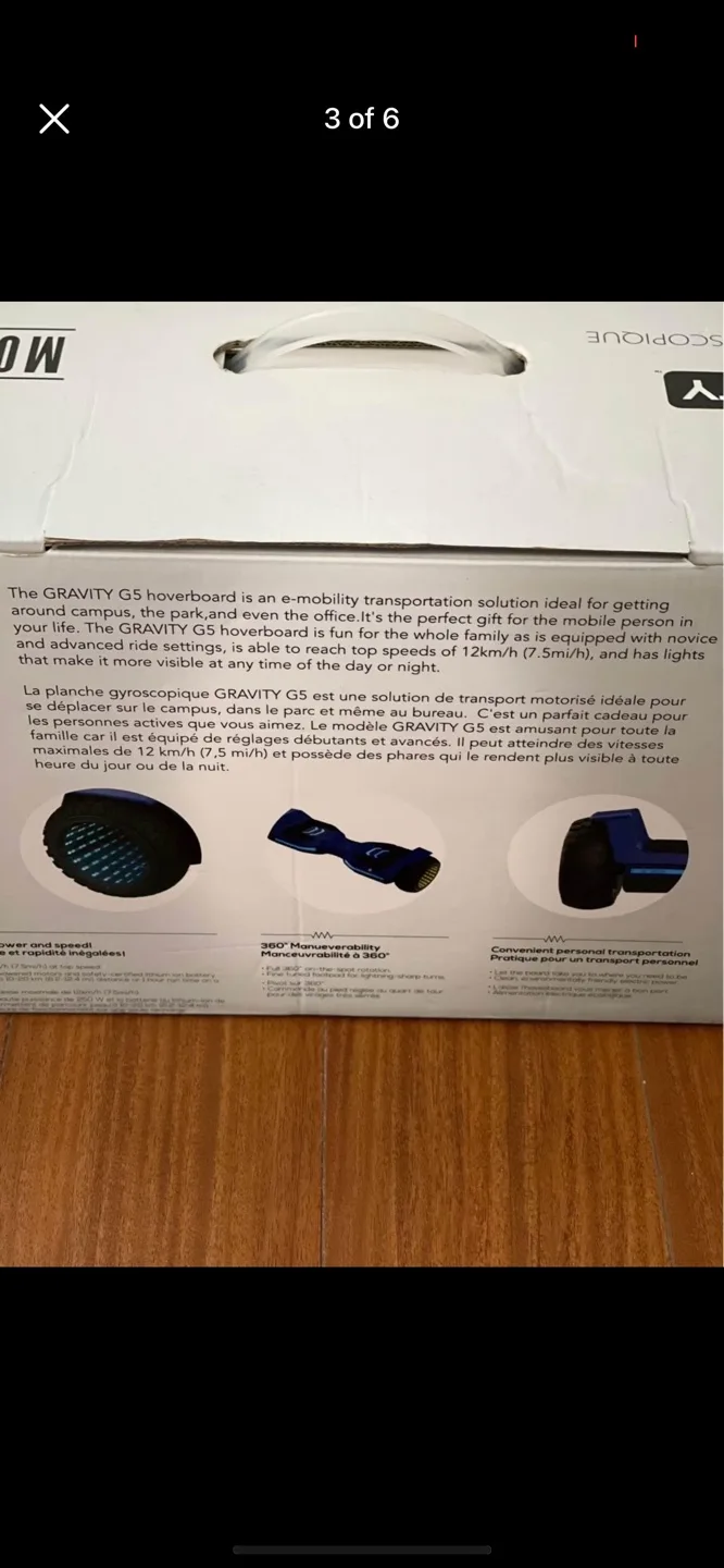 Gravity G5 Hoverboard - Brand New in Box image indicator(2)