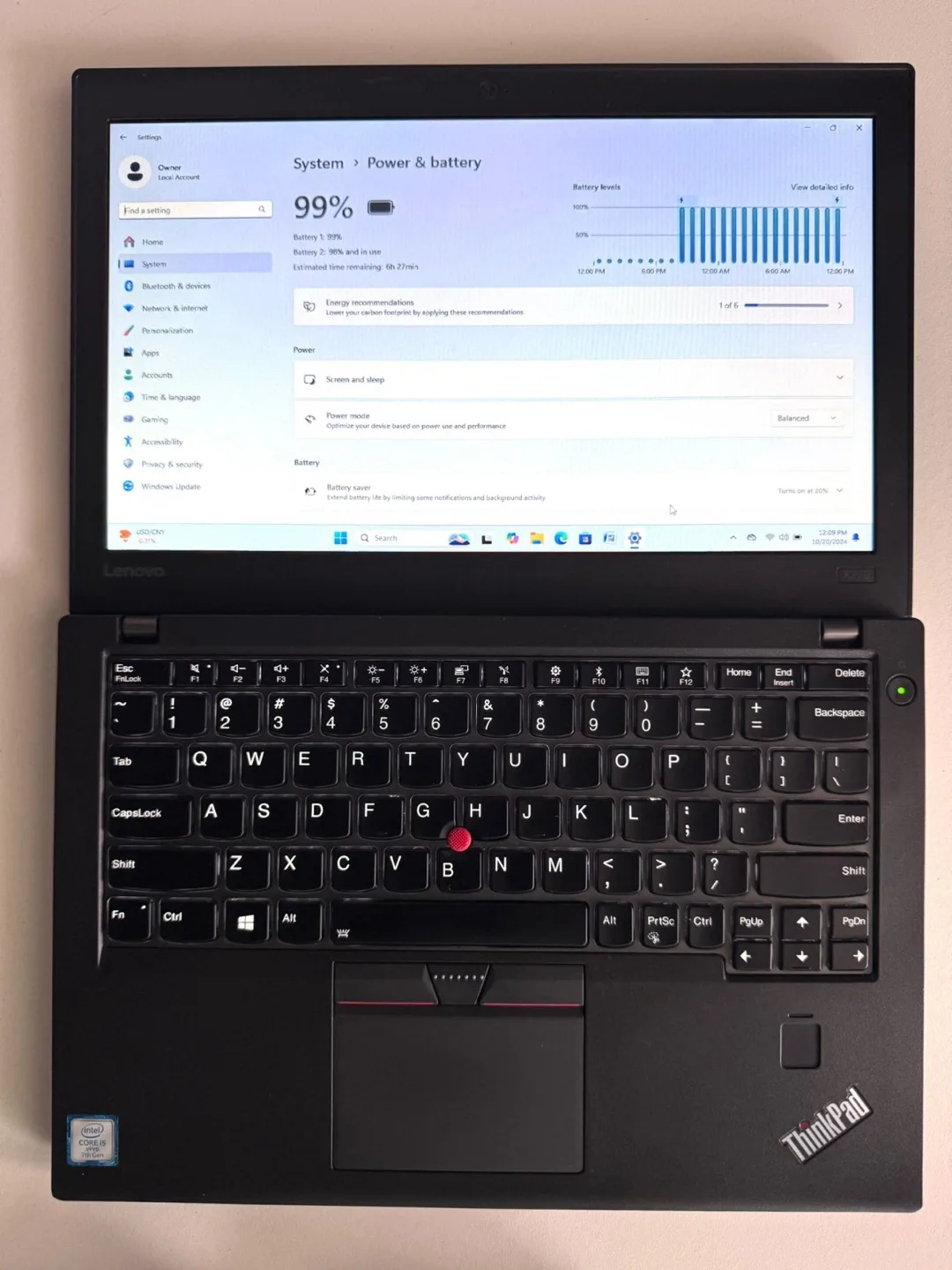 Lenovo X270 I5/7th/8GB/256GB Win 11 laptops image indicator(5)