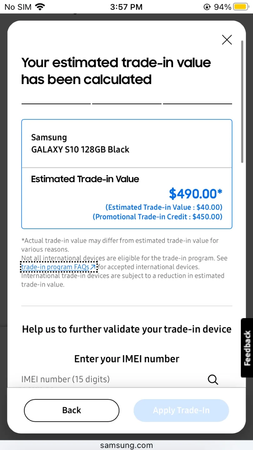 Samsung galaxy s10 (used/unlocked) 128GB with phone case image indicator(3)