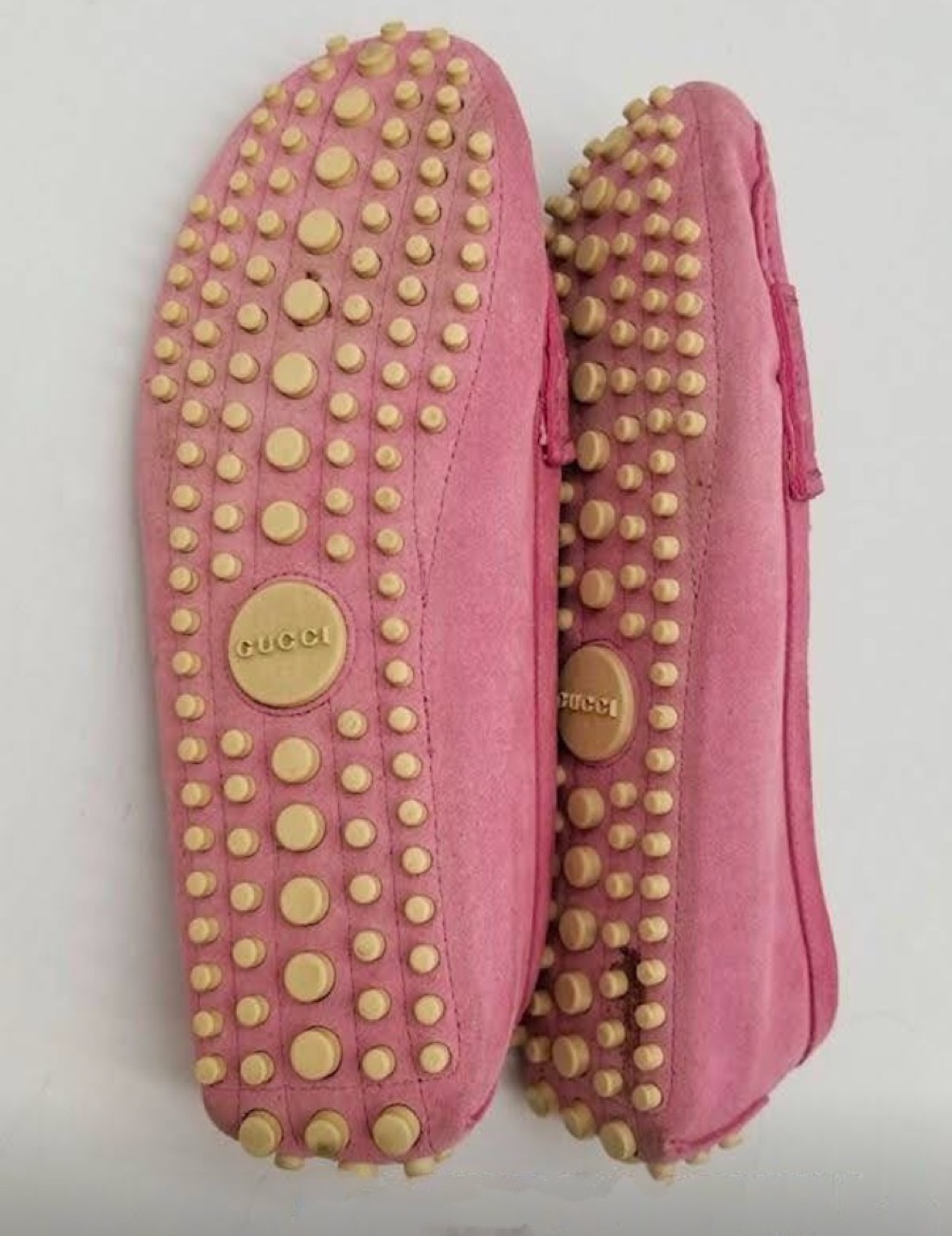 Gucci Pink Suede Loafer Flats Size 6 - photo 5