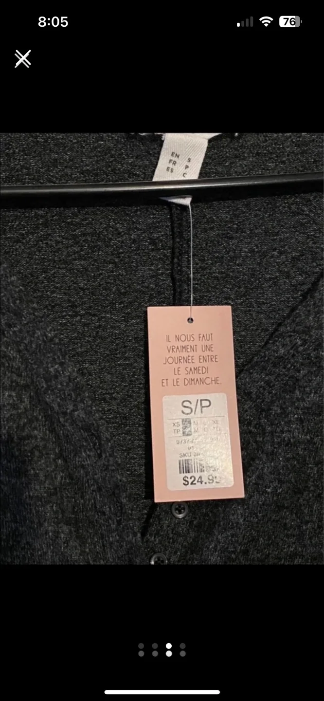 Women's Grey Long Sleeve Button-Up Romper image indicator(3)