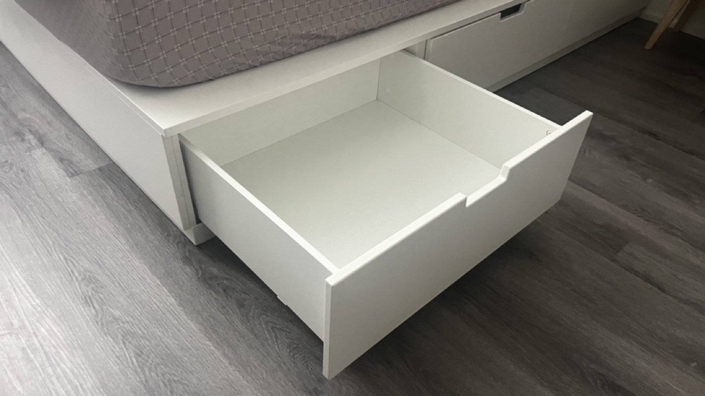 IKEA NORDLI Queen Bed Frame with Storage - White - photo 3