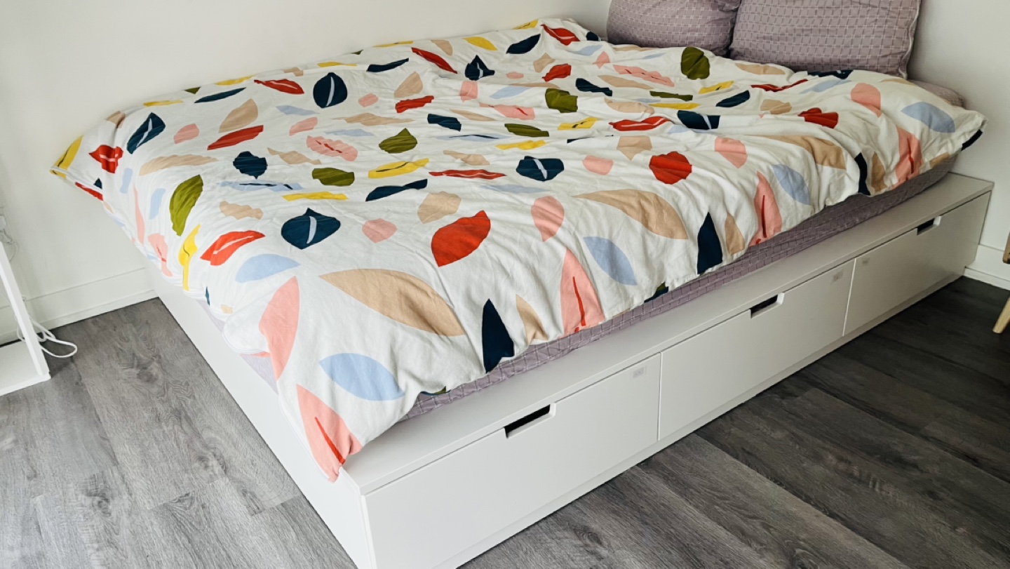 IKEA NORDLI Queen Bed Frame with Storage - White - photo 5