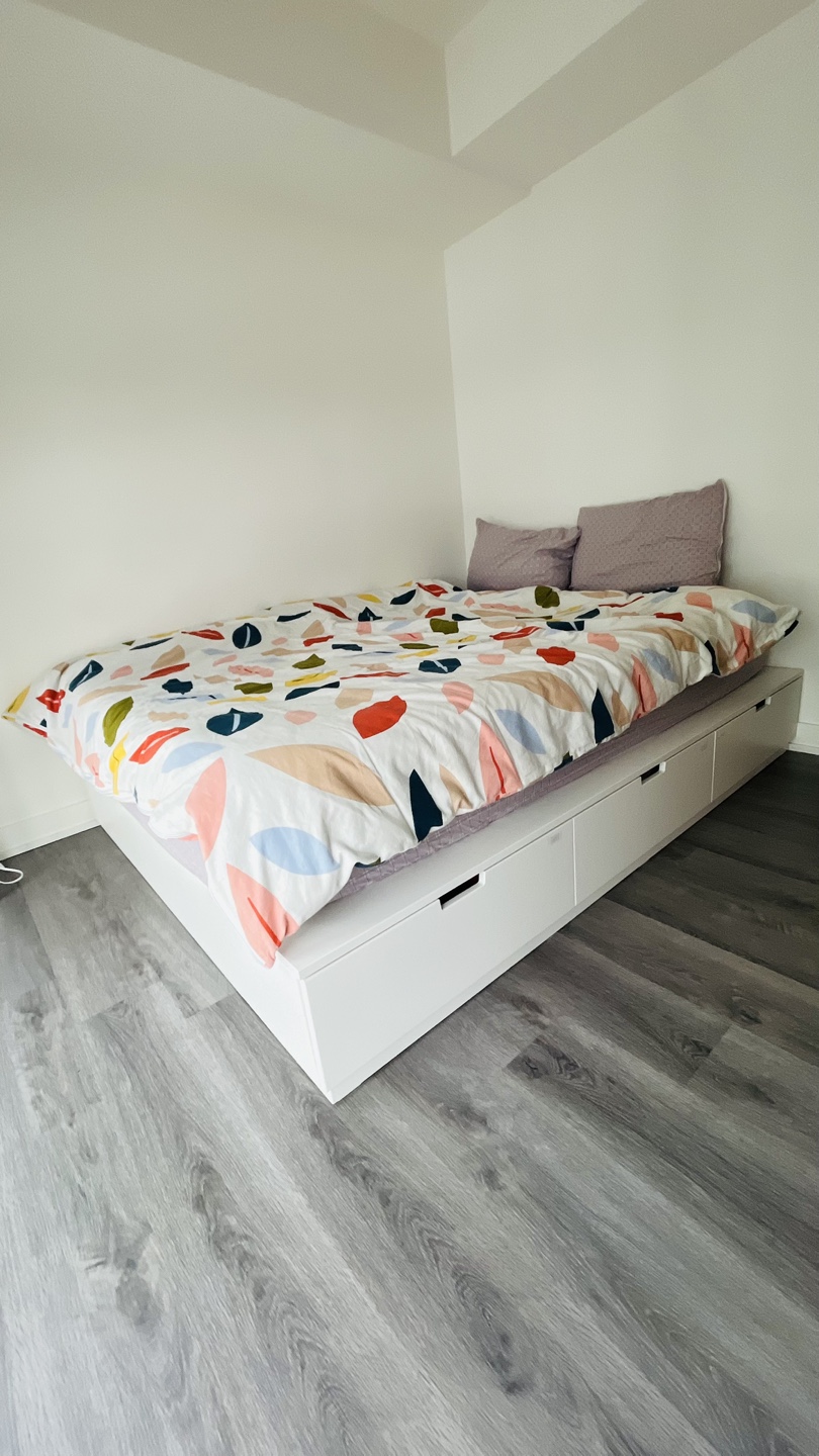 IKEA NORDLI Queen Bed Frame with Storage - White - photo 4