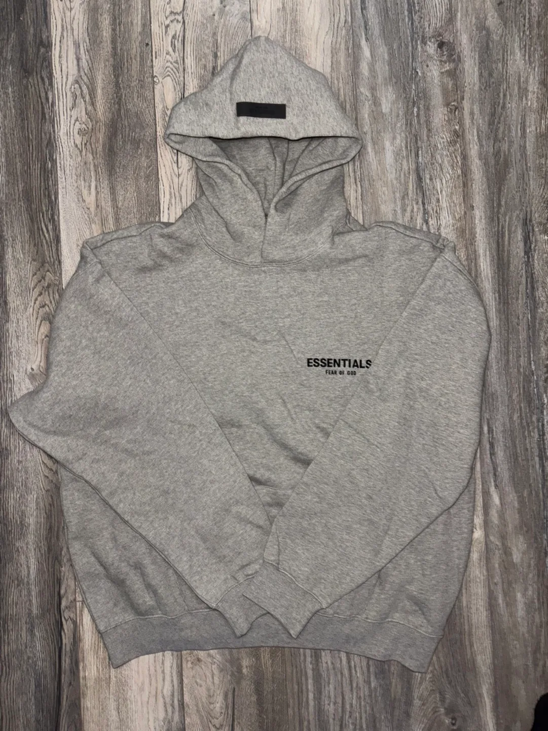Authentic grey Essentials Hoodie thumbnail