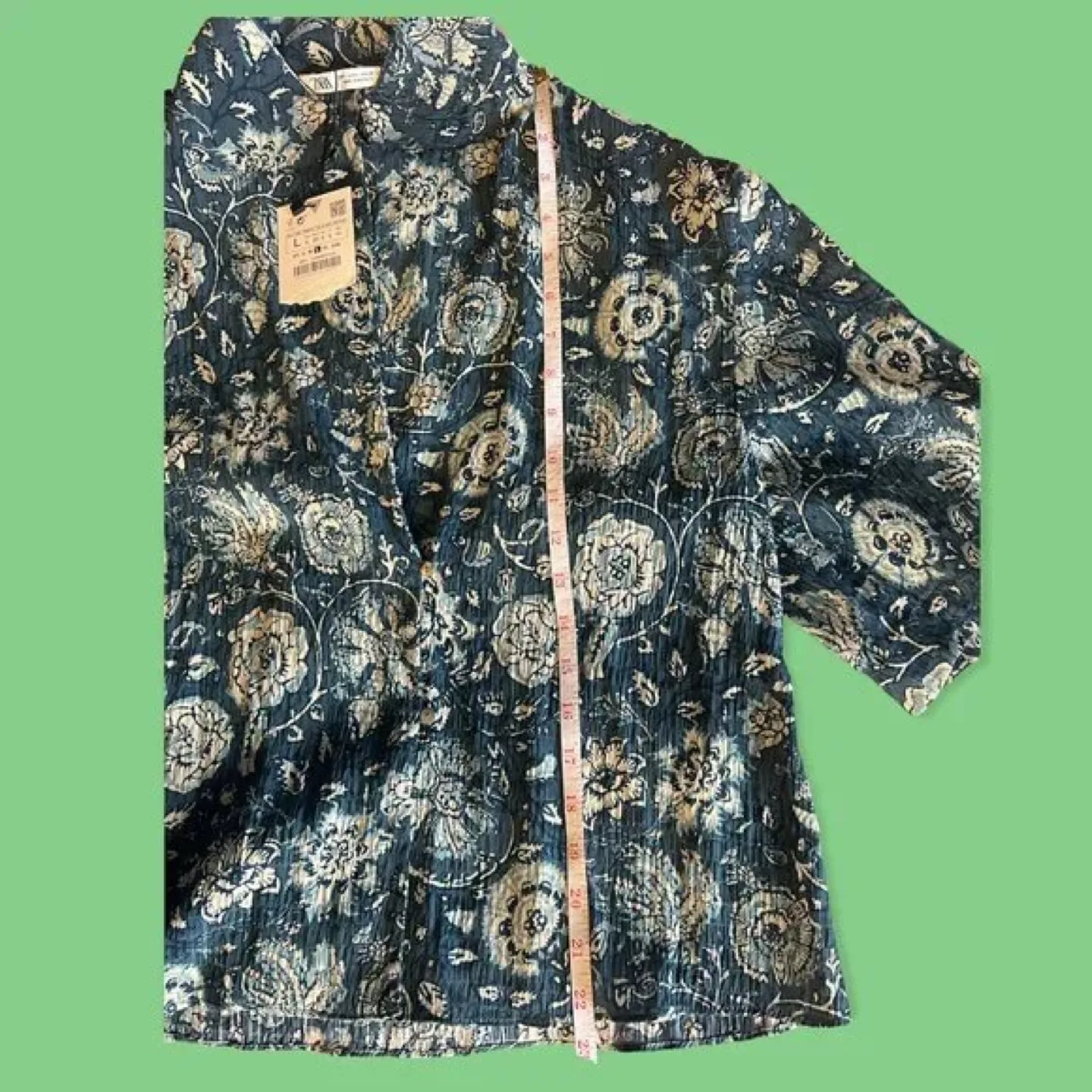 Zara Women's Floral Blouse Size Large image indicator(5)