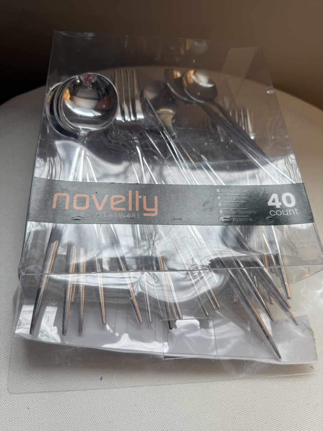 40-Piece Novelty Flatware Set - Stainless Steel Cutlery