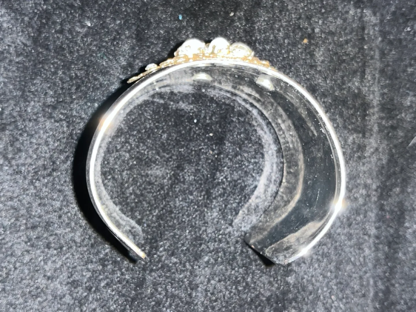 🏈Elegant Gold and Silver Cuff Bracelet with Rhinestones image indicator(4)