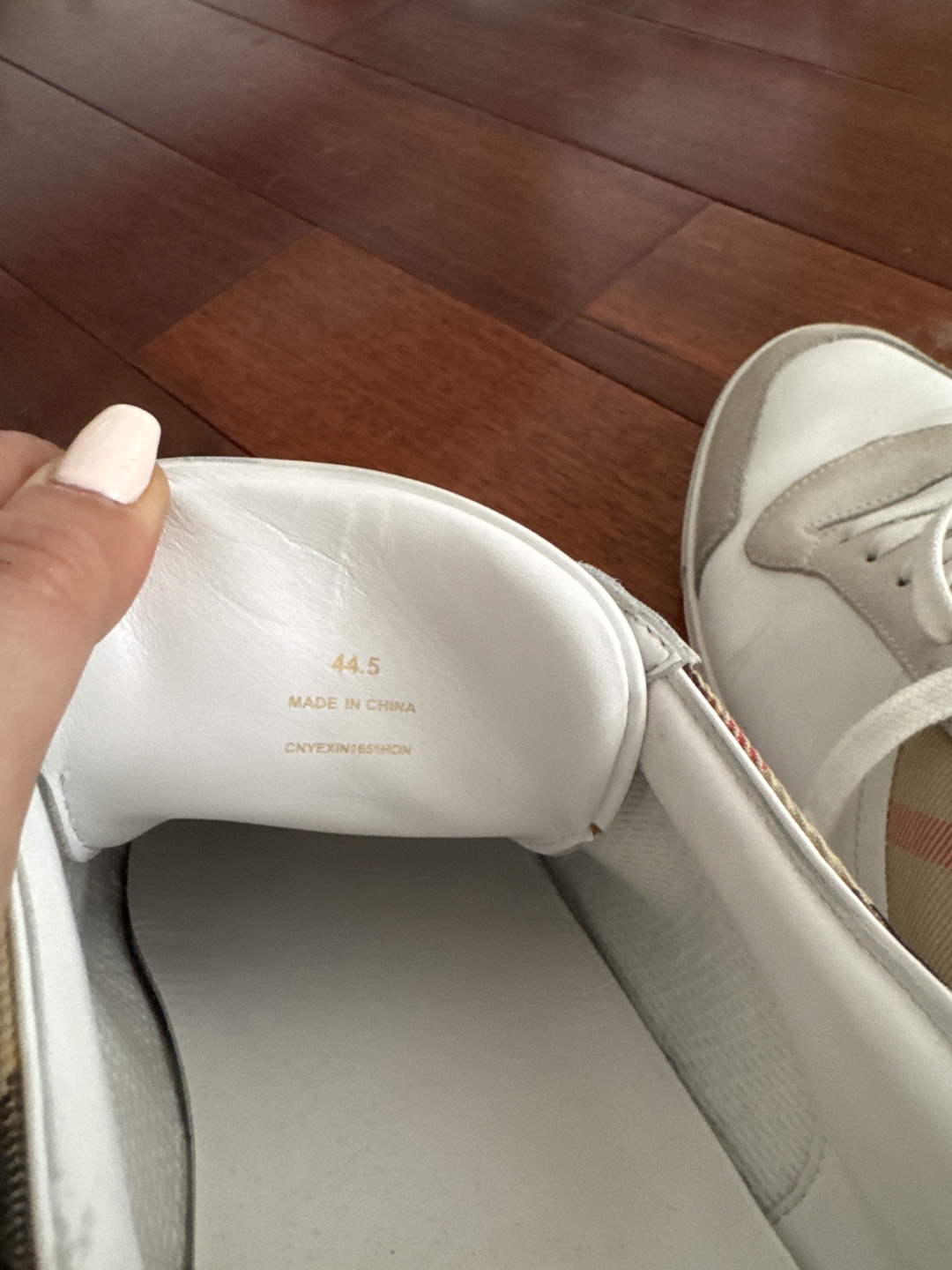 Burberry Men's White Leather Sneakers Size 44.5 - photo 3