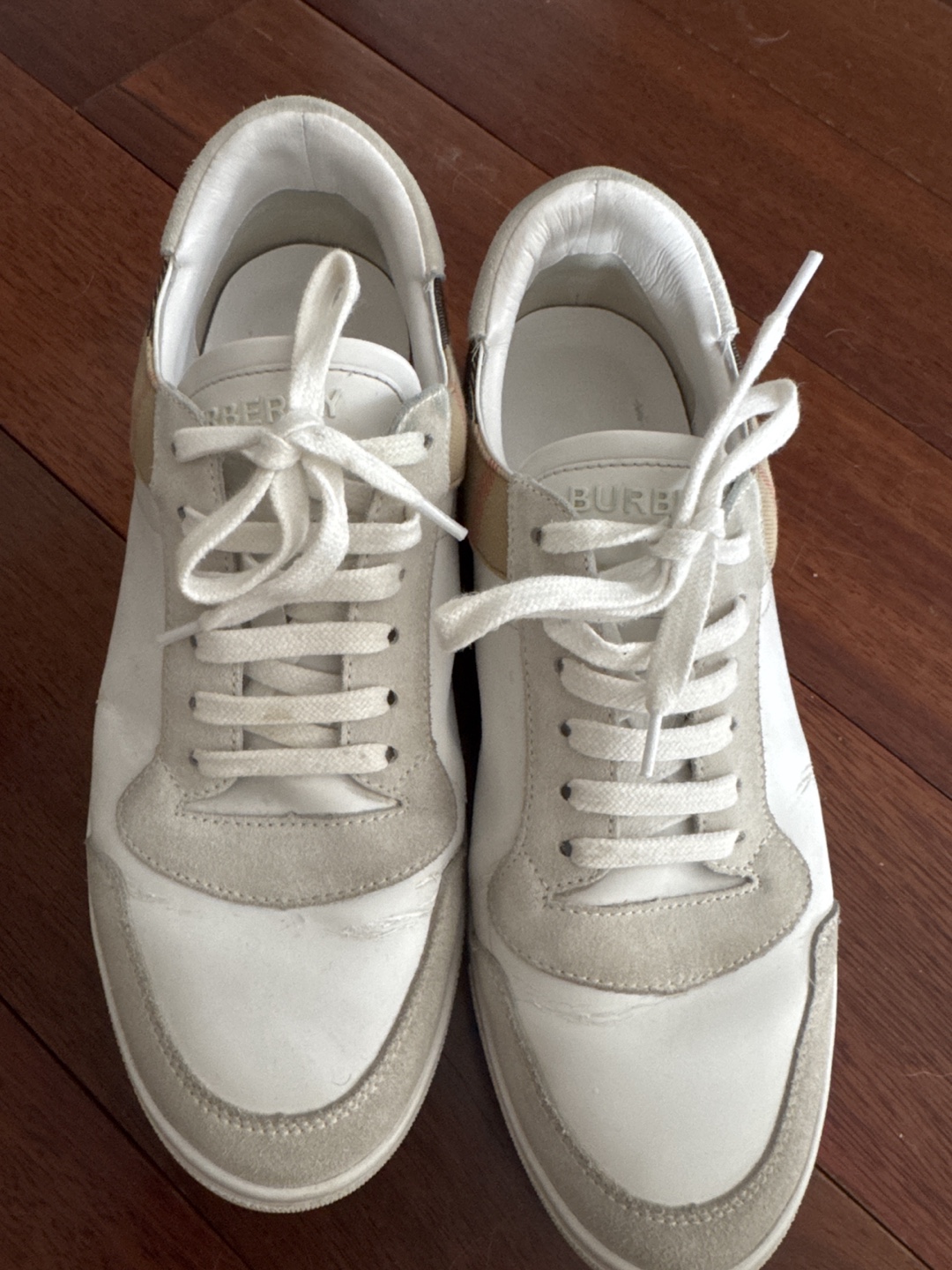 Burberry Men's White Leather Sneakers Size 44.5 - photo 4