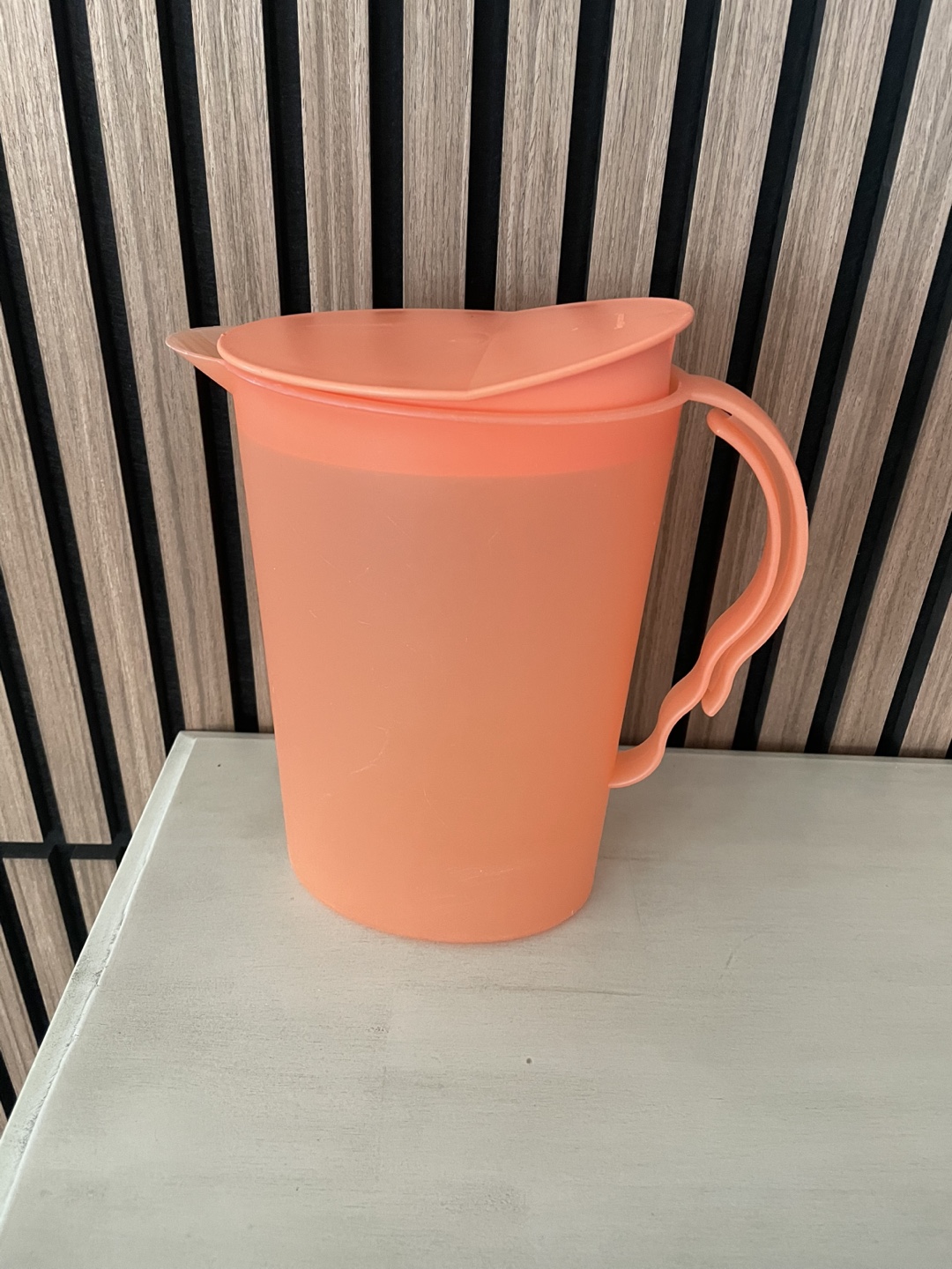 Tupperware Orange Pitcher 2 L.