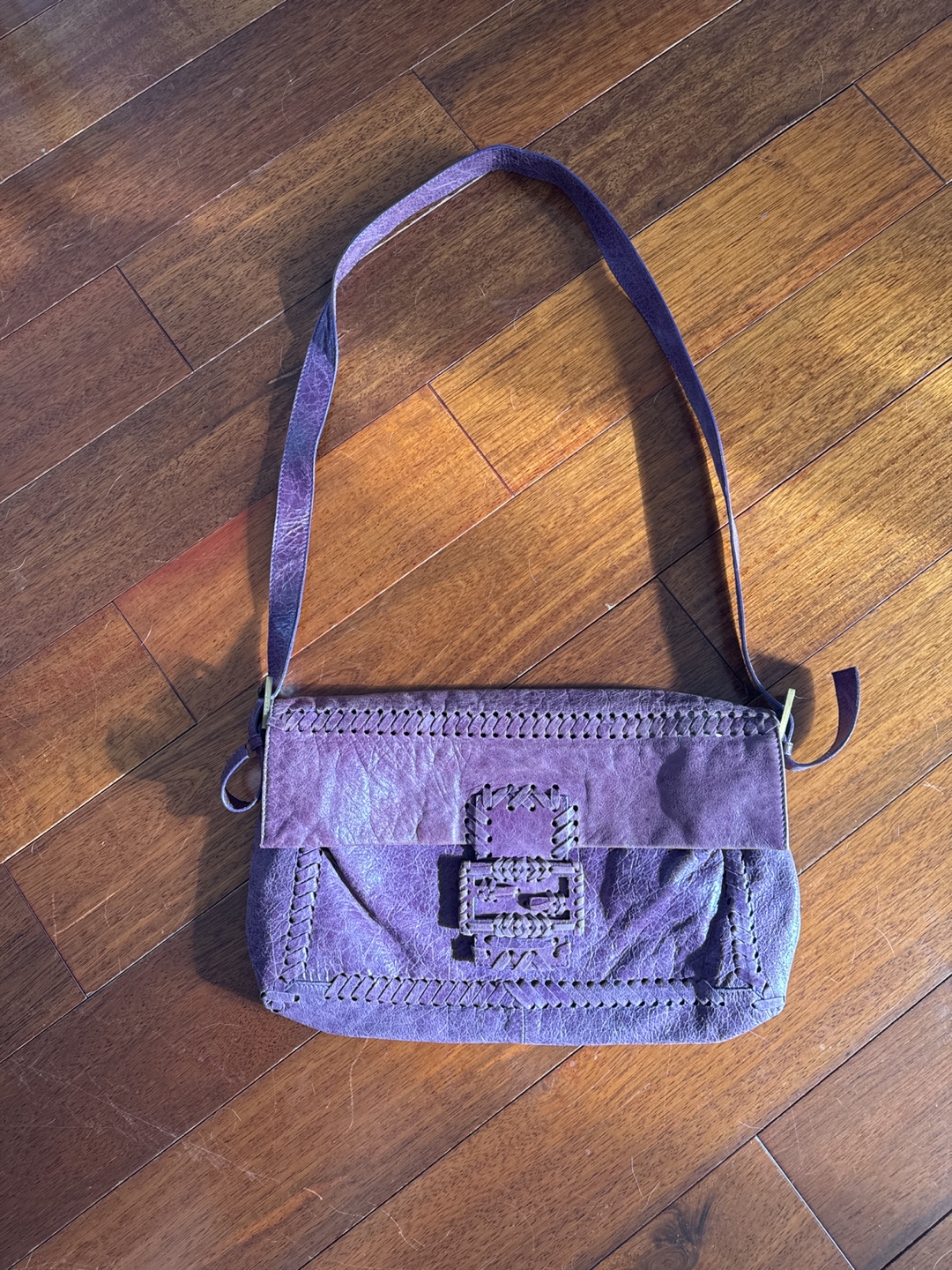 Fendi Purple Leather Shoulder Bag - photo 3