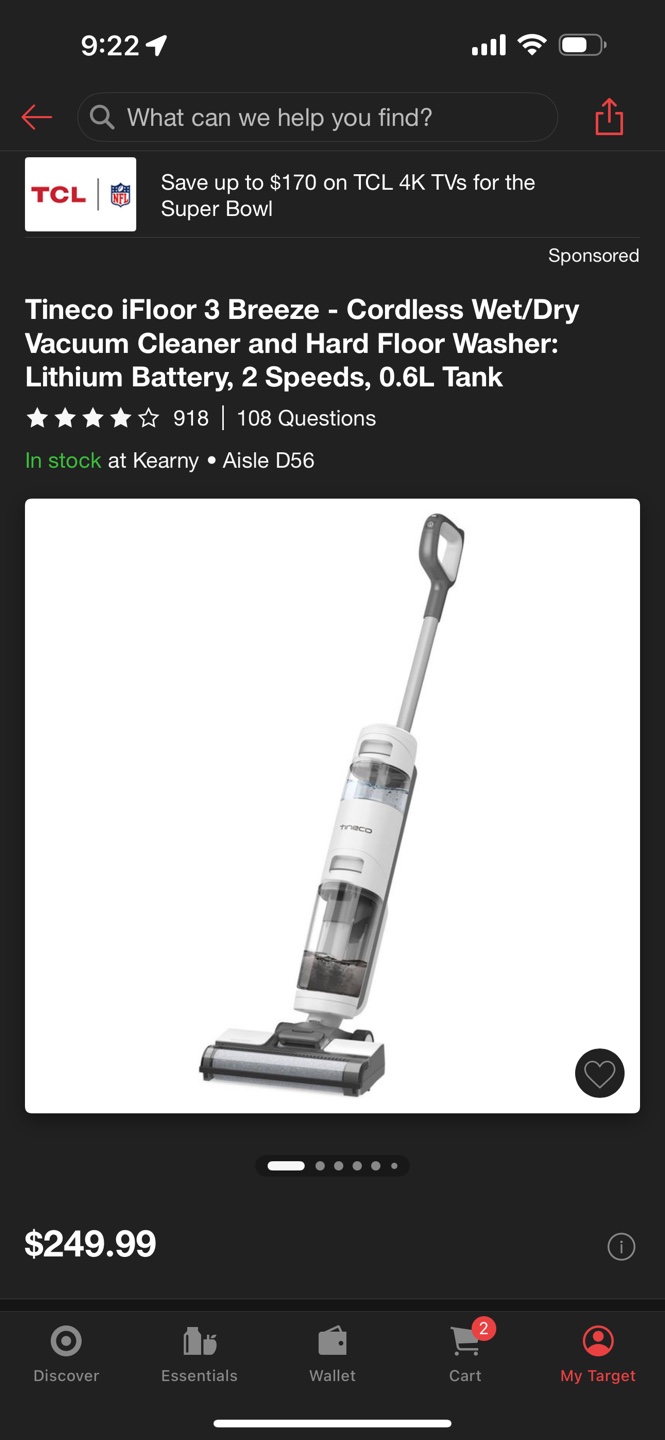 Tineco Floor 3 Breeze Cordless Wet/Dry Vacuum Cleaner - photo 2