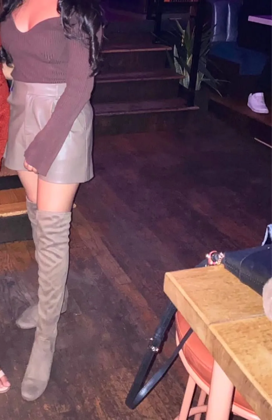 Zara Faux Leather Shorts image indicator(2)