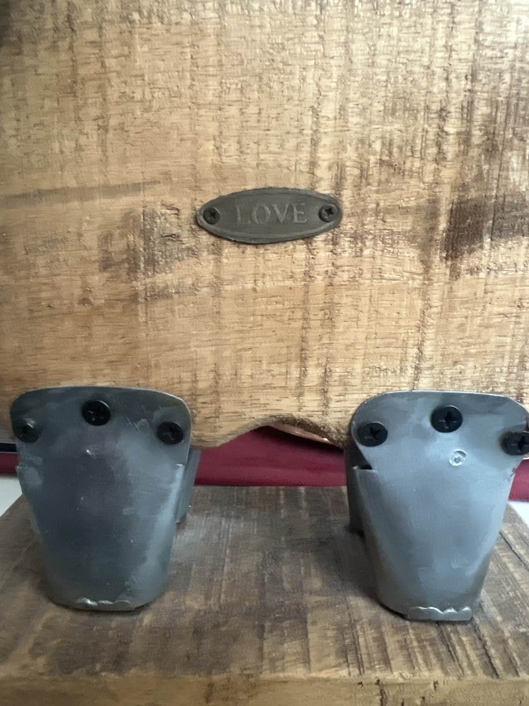 Rustic Metal and Wood Elephant Decor - photo 4