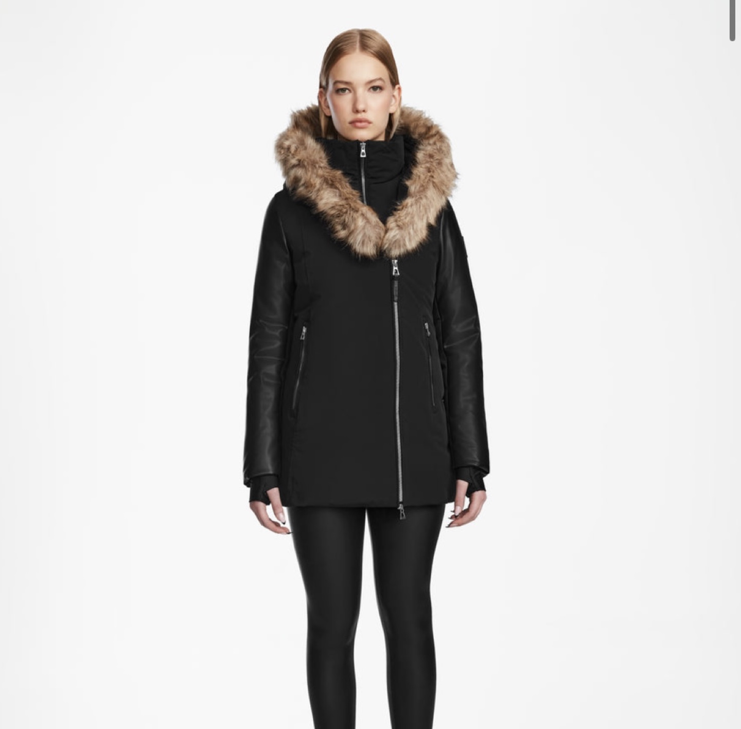 Rudsak Women's Black Fur-Trimmed Parka