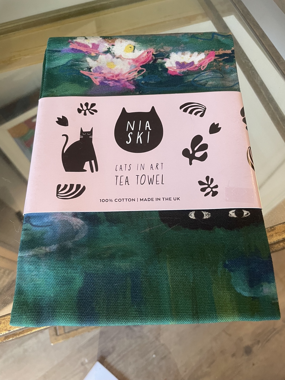 Cats in Art Tea Towel - Monet Inspired Design NEW - photo 3