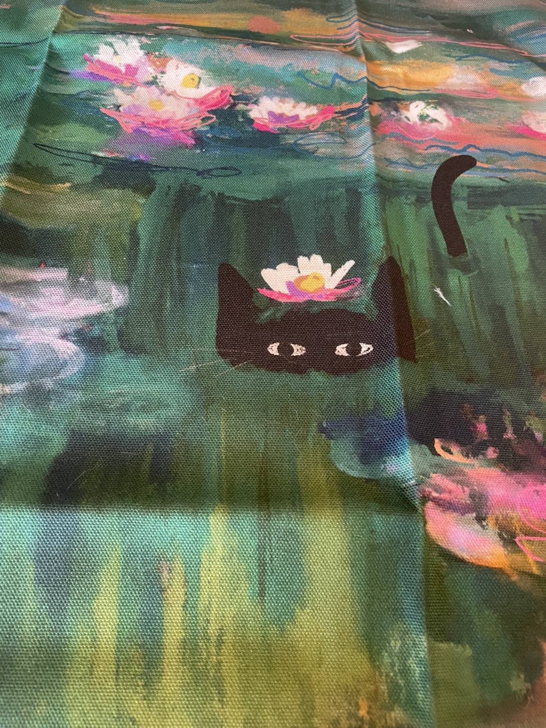 Cats in Art Tea Towel - Monet Inspired Design NEW