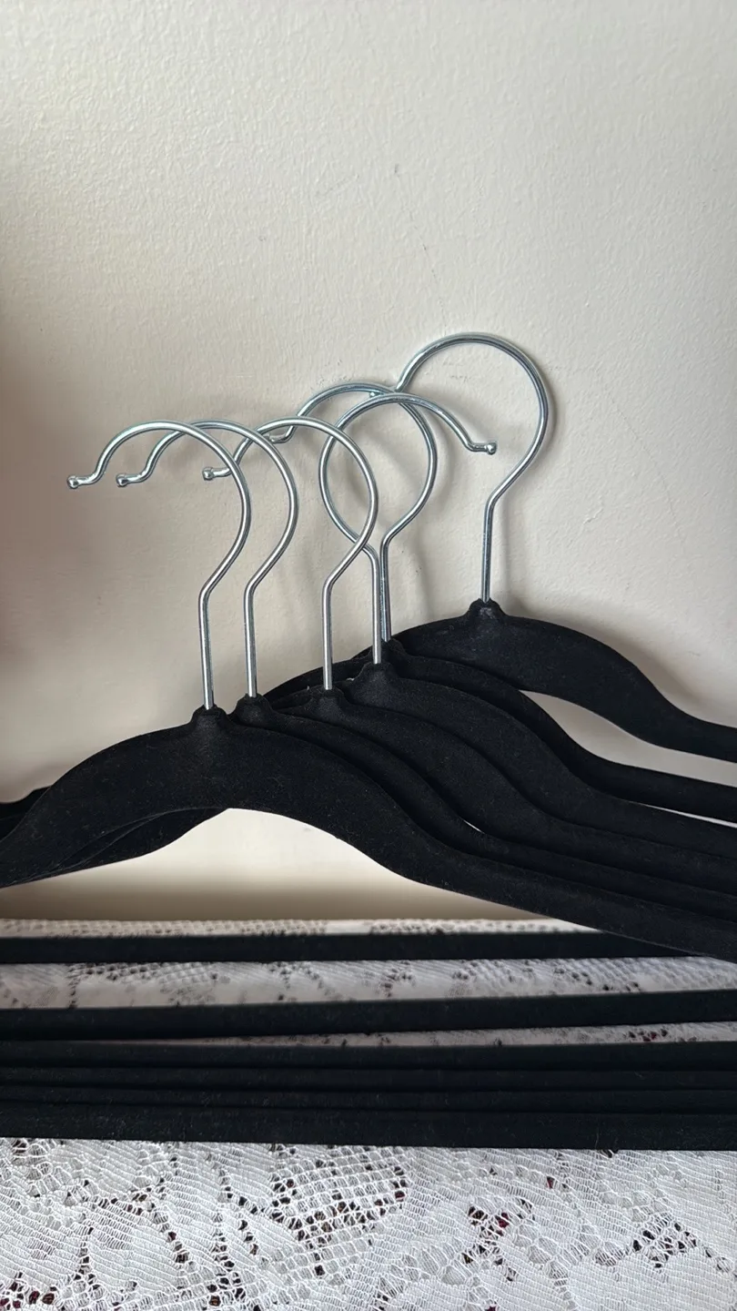 6 Black Velvet Hangers: 🆕 $5.00!!! image indicator(2)