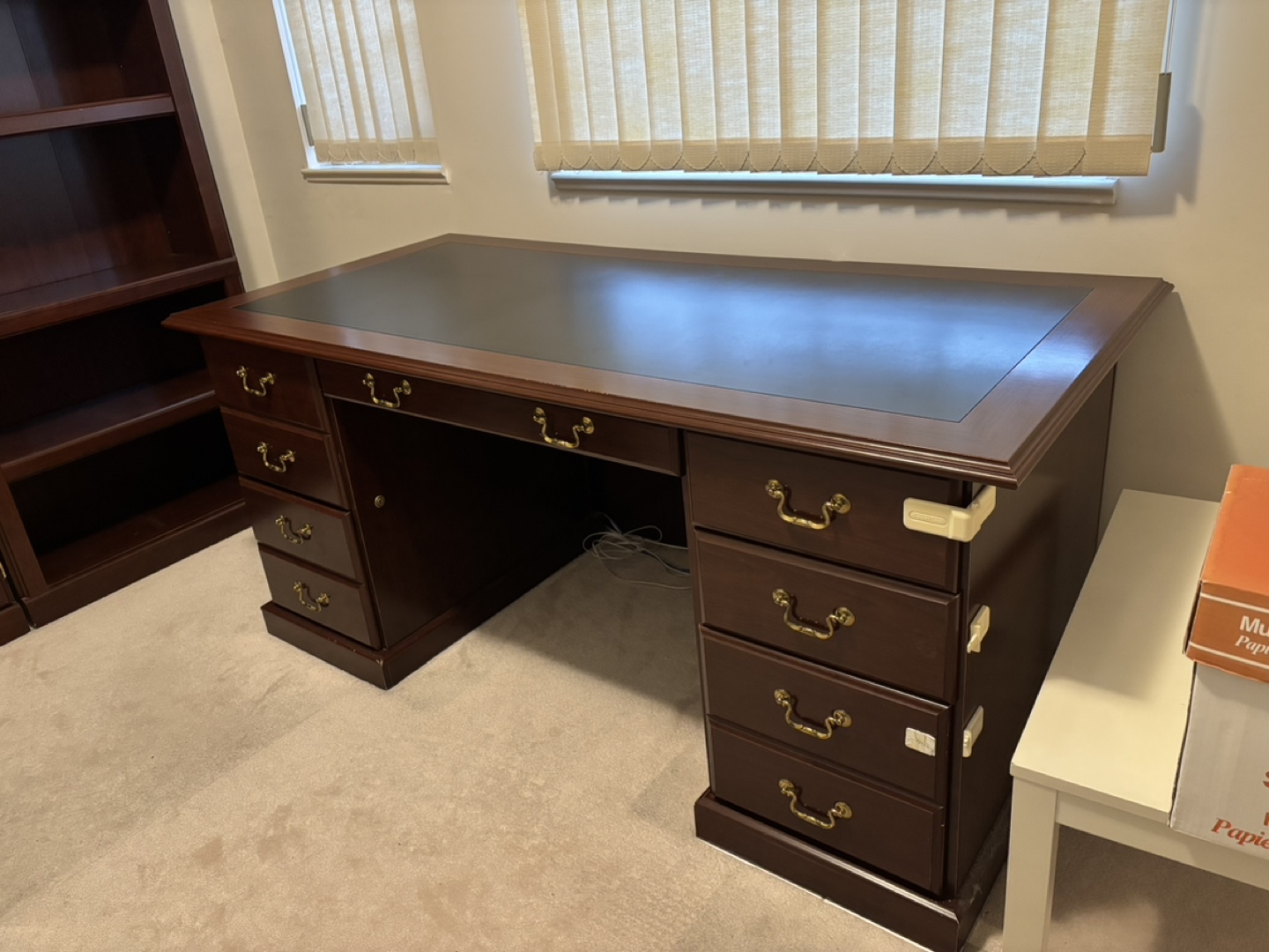Executive Office Set: Desk & Bookcases