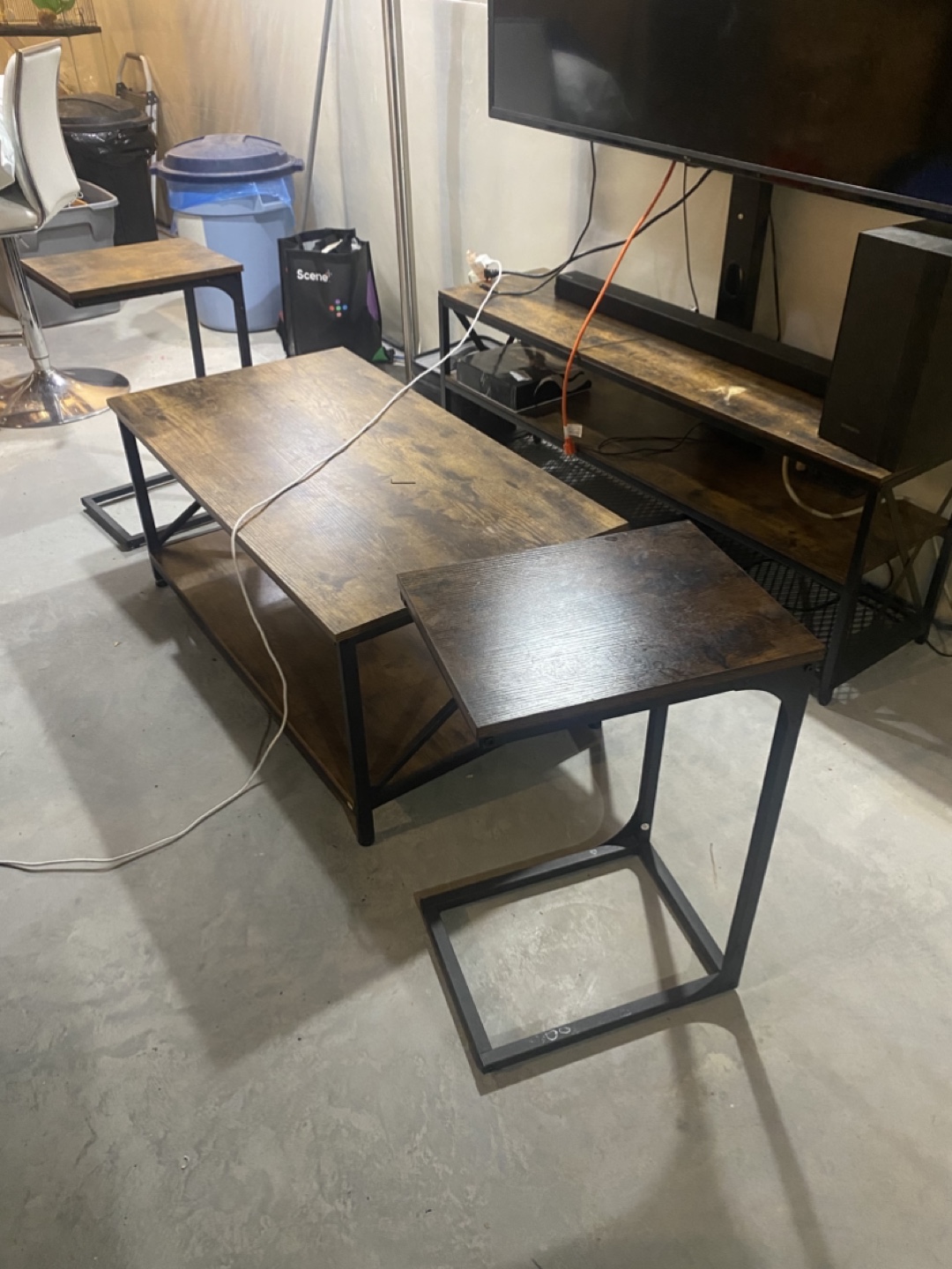 Rustic Industrial Coffee Table Set - photo 2