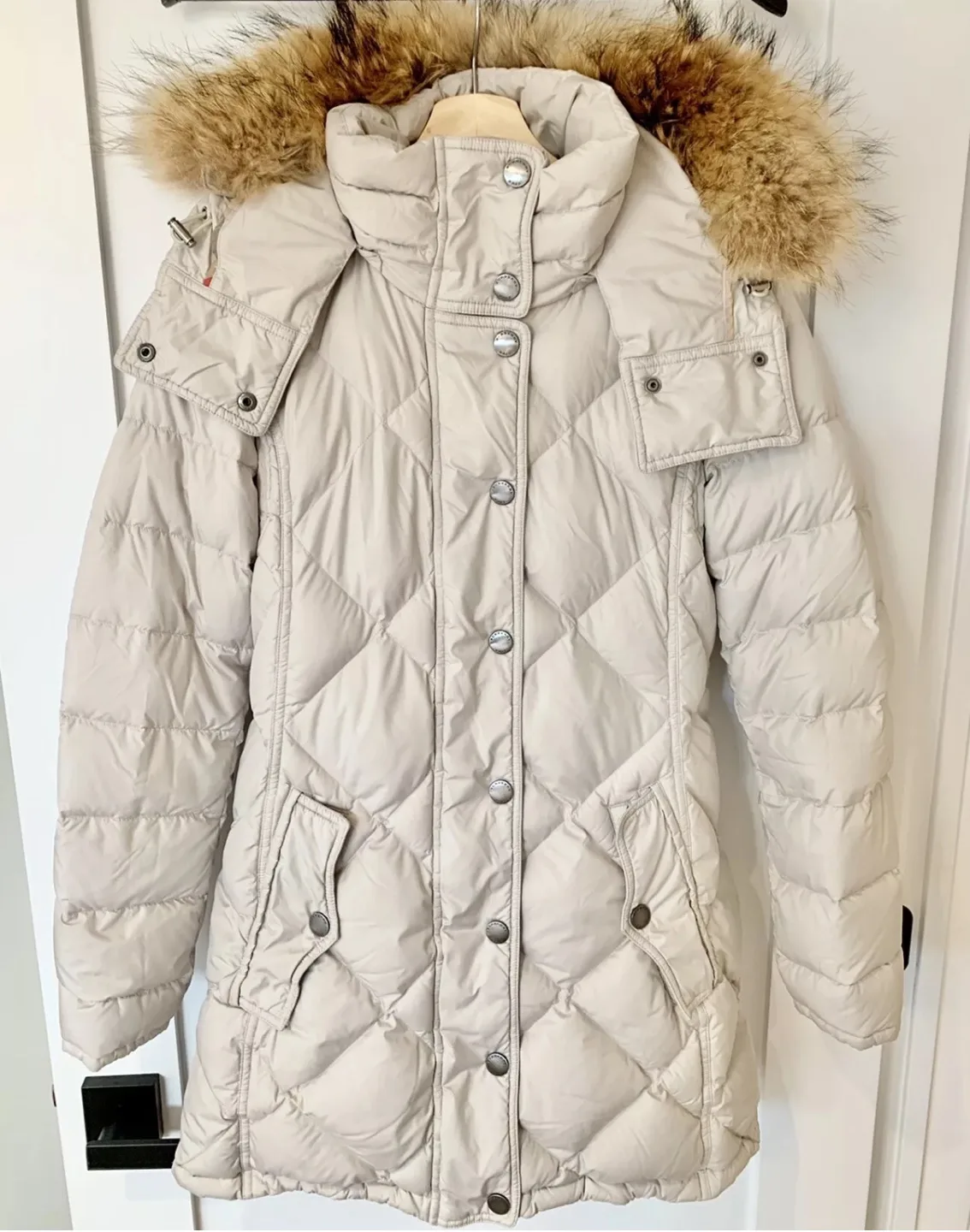 Burberry Cream Quilted Jacket image indicator(3)