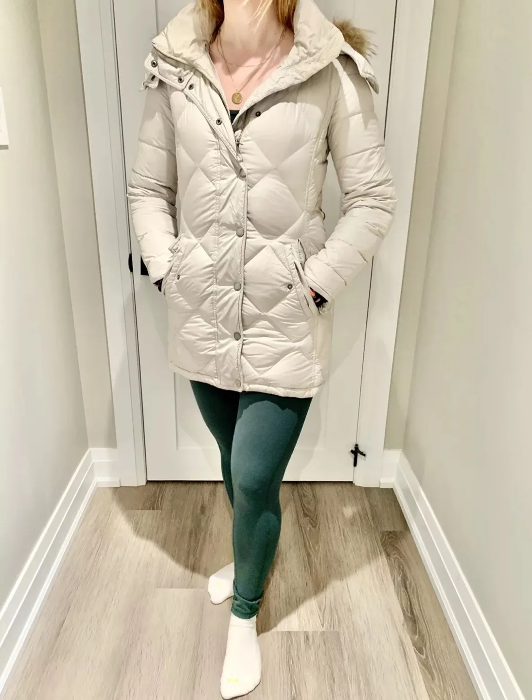 Burberry Cream Quilted Jacket image indicator(5)