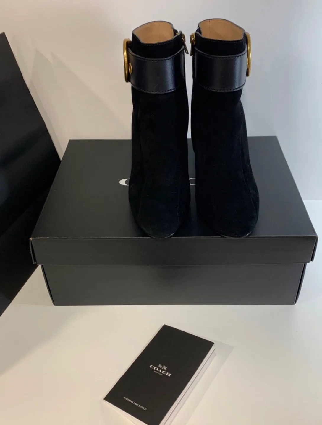 Coach Dara Bootie Black Suede Zip Up image indicator(3)