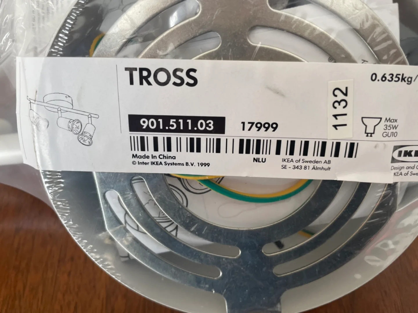 New in box IKEA TROSS 3-Light Track Lighting Kit - White image indicator(3)