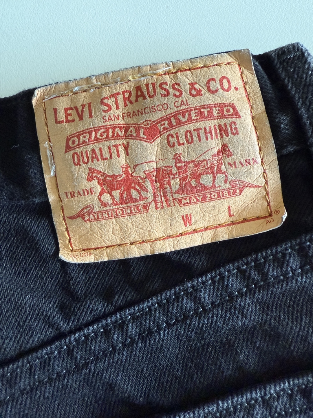 Levi's 505 Regular Fit Black Jeans - Men's 34x32