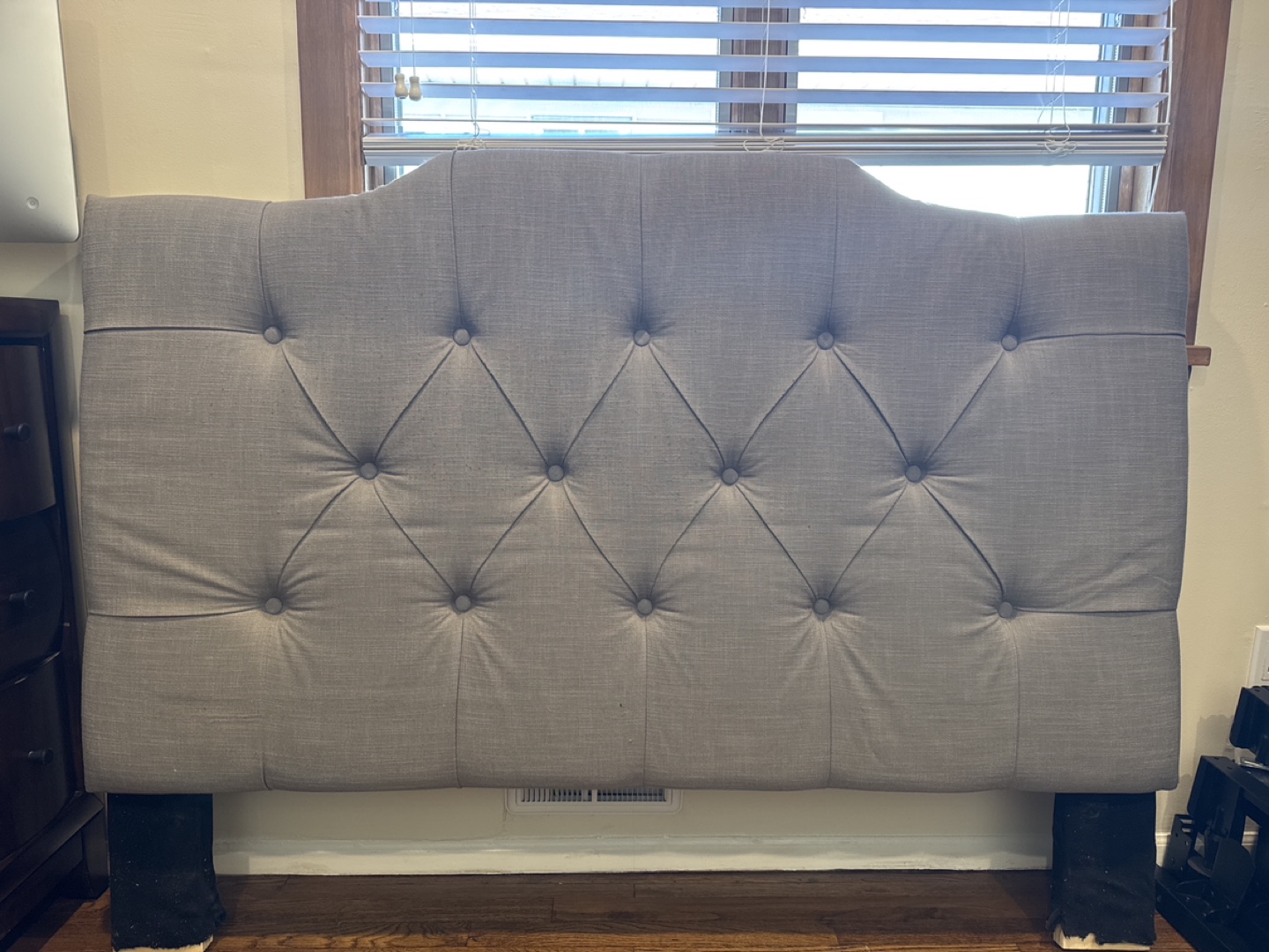 Gray Upholstered Headboard