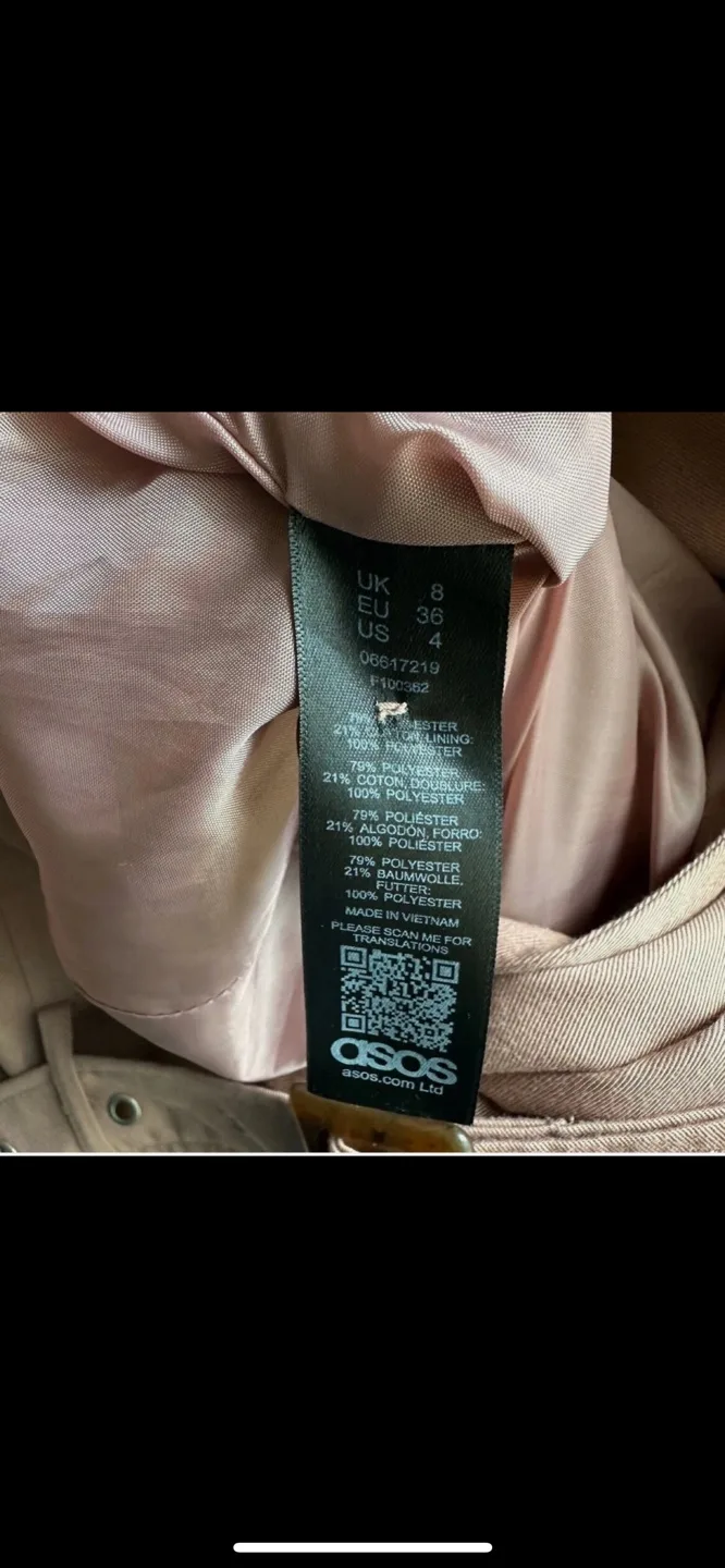 ASOS Pink Trench Coat - Size 4 image indicator(5)