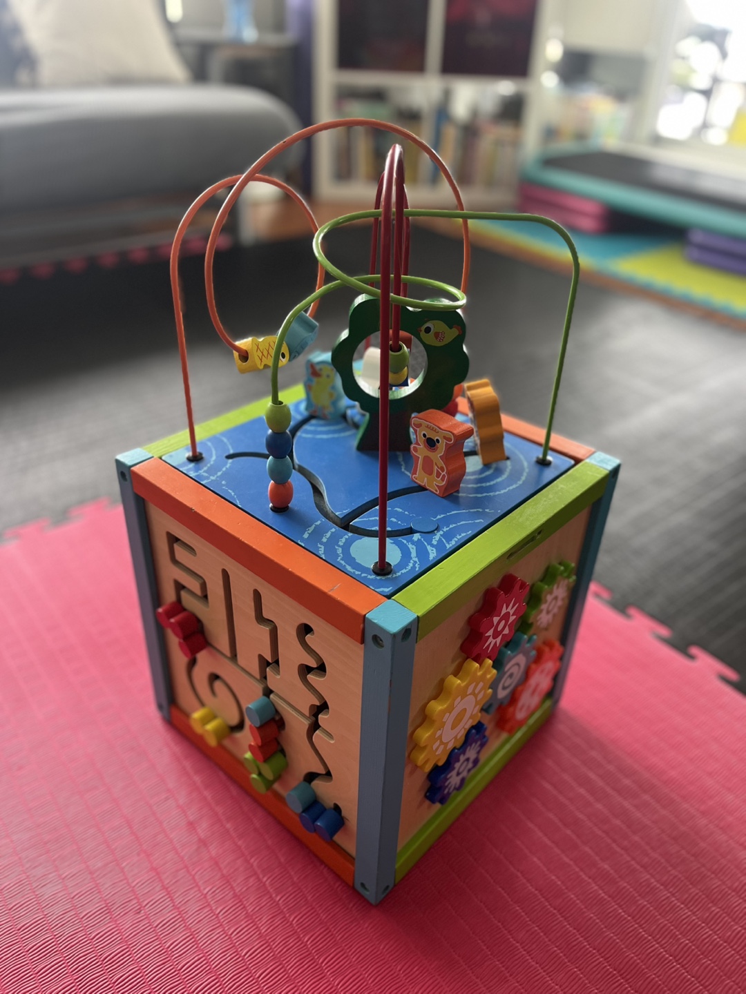 Wooden Activity Cube Toy for Baby