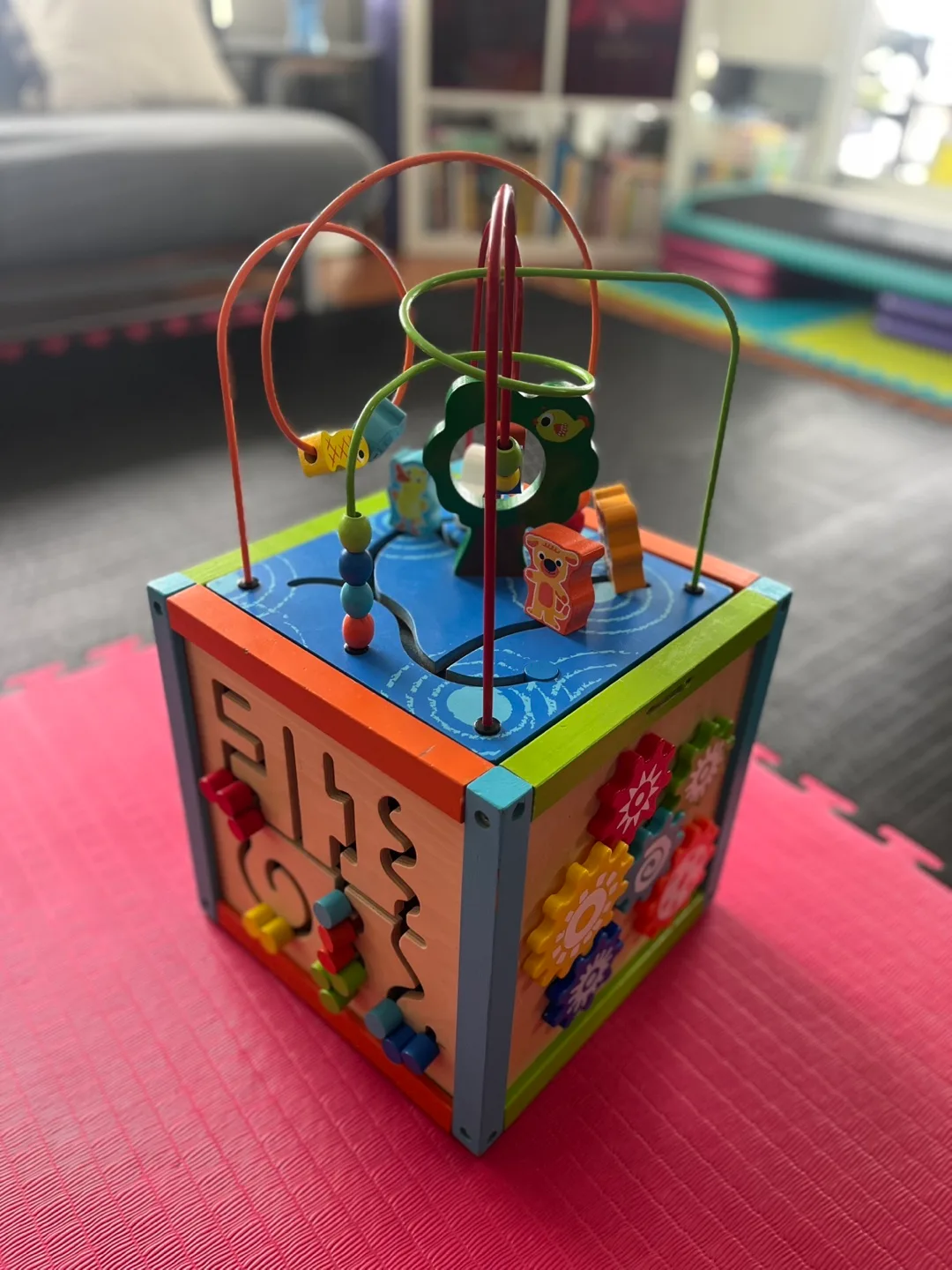 Wooden Activity Cube Toy for Baby