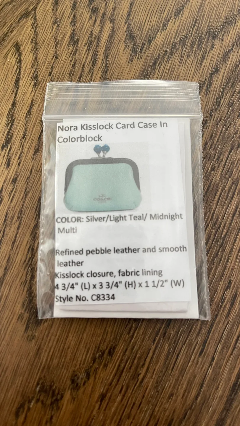 Coach Nora Kisslock Card Case in Colorblock Multi image indicator(3)