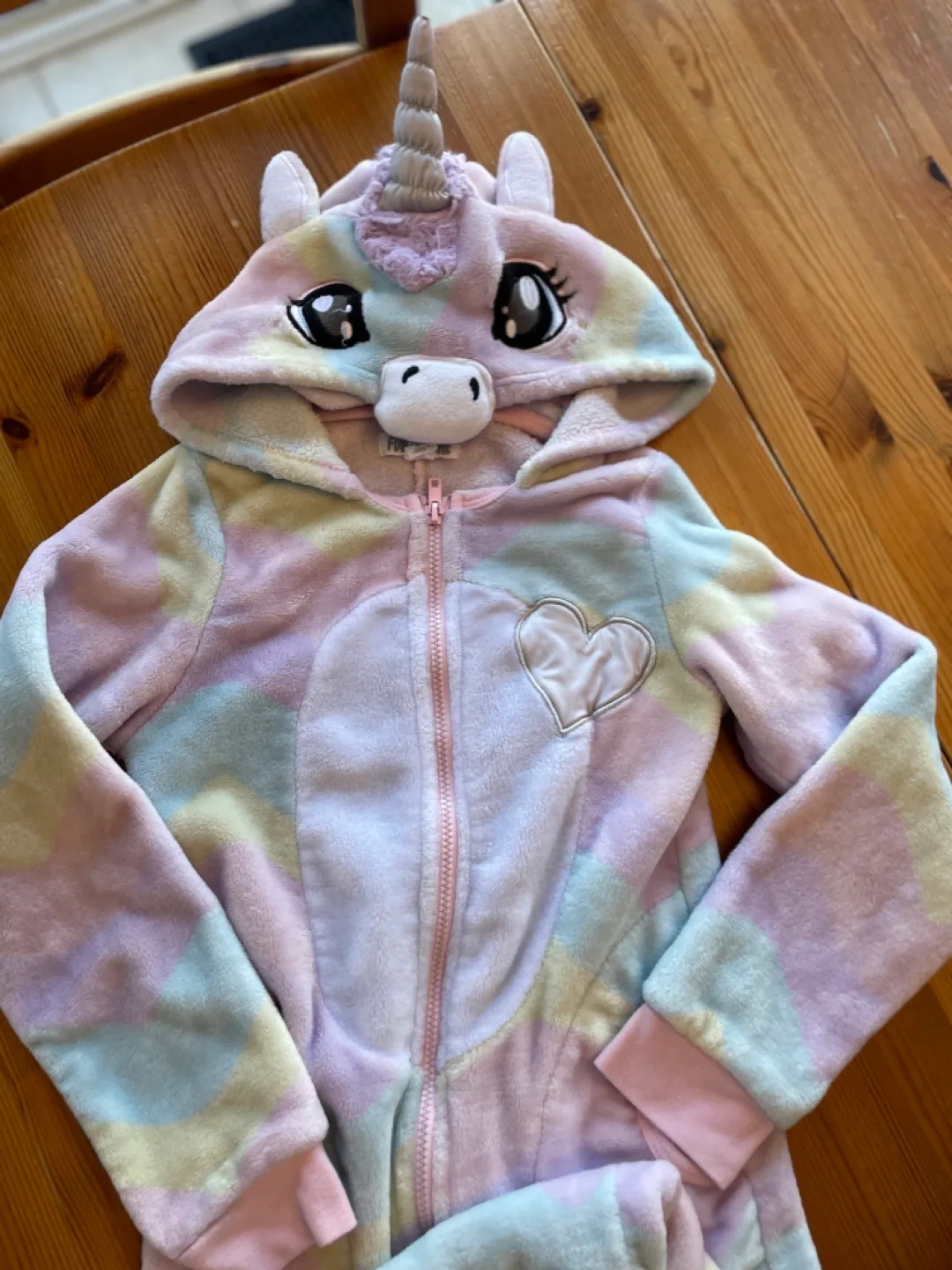 Girls Unicorn Fleece Onesie Pajamas  🏈 image indicator(2)