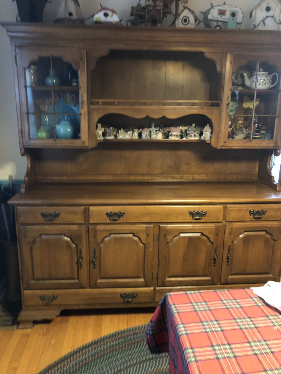 Vintage Wooden Hutch Buffet Server - photo 4