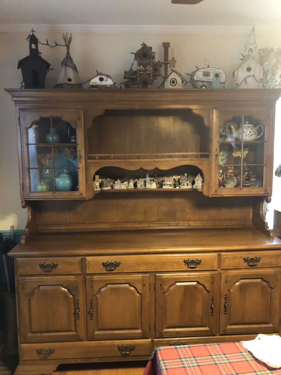 Vintage Wooden Hutch Buffet Server - photo 3