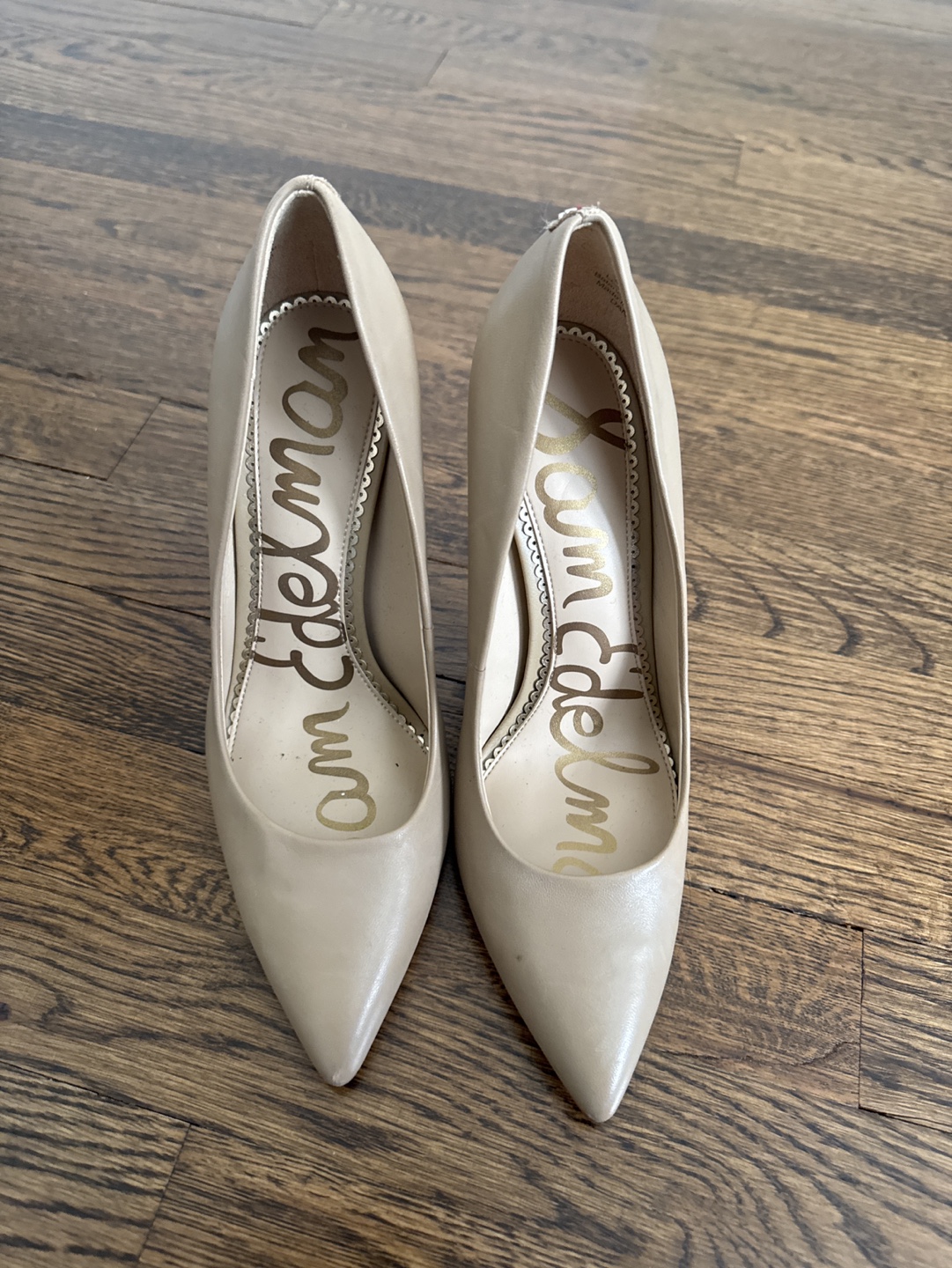 Sam Edelman Women's Beige Pointed-Toe Heels