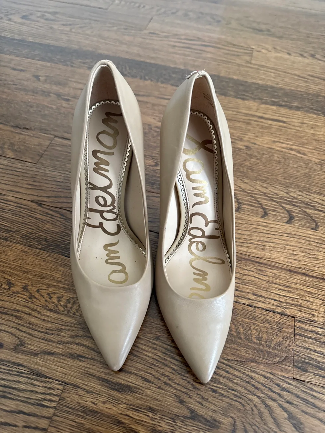 Sam Edelman Women's Beige Pointed-Toe Heels thumbnail